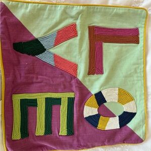 Anthropologie LOVE pillowcase, 18x18, zip closure